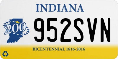 IN license plate 952SVN
