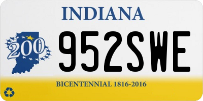 IN license plate 952SWE