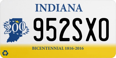 IN license plate 952SXO