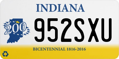 IN license plate 952SXU
