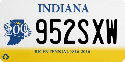 IN license plate 952SXW