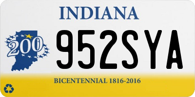 IN license plate 952SYA