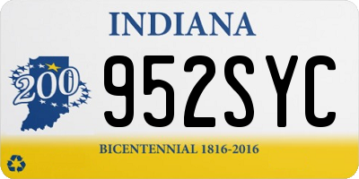 IN license plate 952SYC