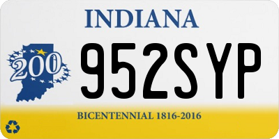 IN license plate 952SYP