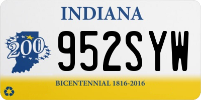 IN license plate 952SYW