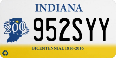 IN license plate 952SYY
