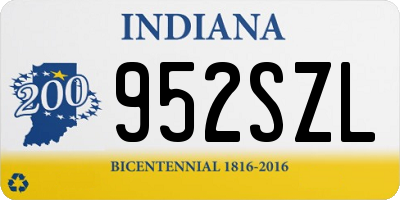 IN license plate 952SZL