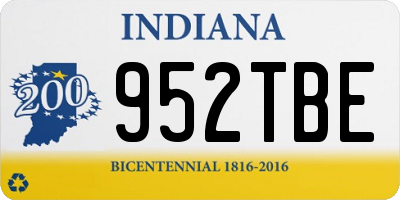 IN license plate 952TBE