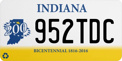 IN license plate 952TDC