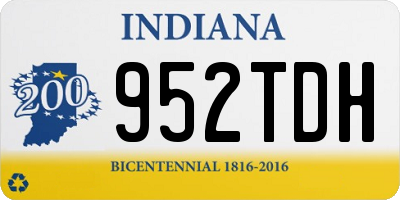 IN license plate 952TDH