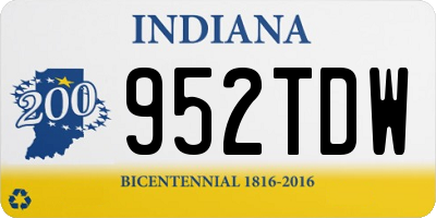 IN license plate 952TDW