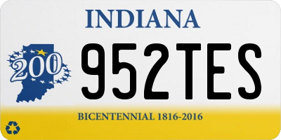 IN license plate 952TES