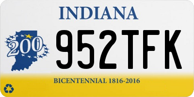 IN license plate 952TFK