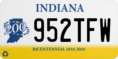 IN license plate 952TFW