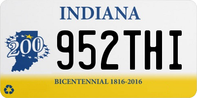 IN license plate 952THI