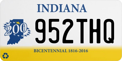 IN license plate 952THQ