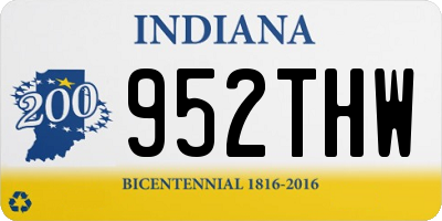 IN license plate 952THW