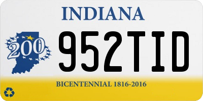 IN license plate 952TID