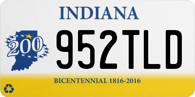 IN license plate 952TLD