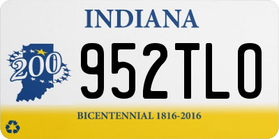 IN license plate 952TLO