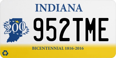 IN license plate 952TME