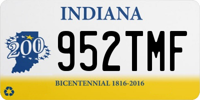 IN license plate 952TMF