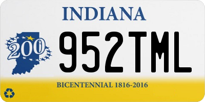 IN license plate 952TML