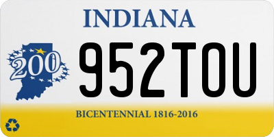 IN license plate 952TOU