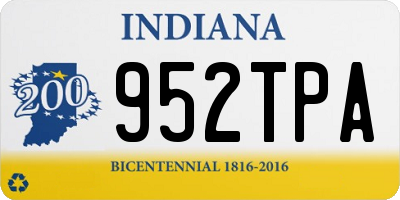IN license plate 952TPA