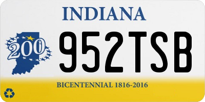 IN license plate 952TSB