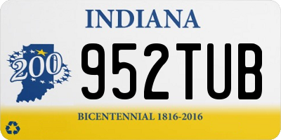IN license plate 952TUB