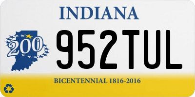 IN license plate 952TUL
