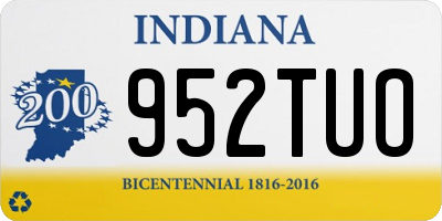IN license plate 952TUO