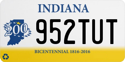IN license plate 952TUT