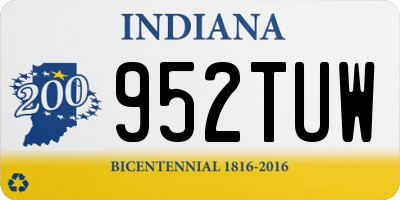 IN license plate 952TUW