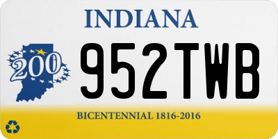 IN license plate 952TWB