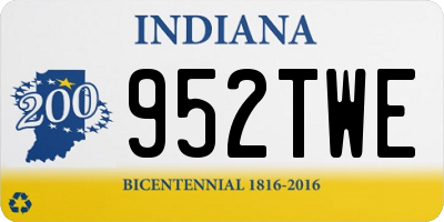IN license plate 952TWE