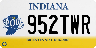 IN license plate 952TWR