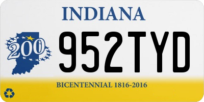 IN license plate 952TYD