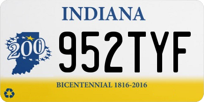 IN license plate 952TYF