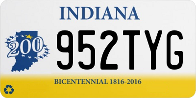 IN license plate 952TYG
