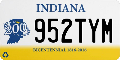 IN license plate 952TYM