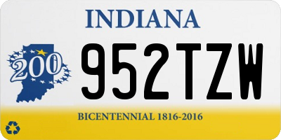 IN license plate 952TZW