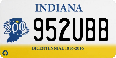 IN license plate 952UBB