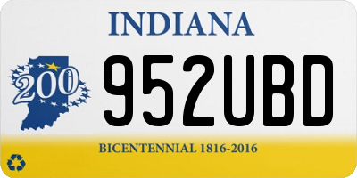 IN license plate 952UBD