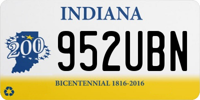 IN license plate 952UBN