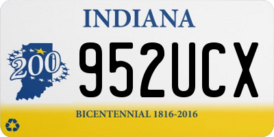 IN license plate 952UCX