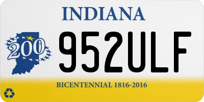IN license plate 952ULF