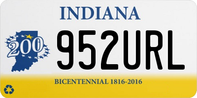 IN license plate 952URL