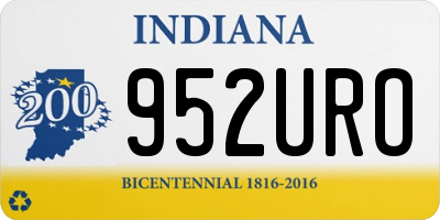 IN license plate 952URO